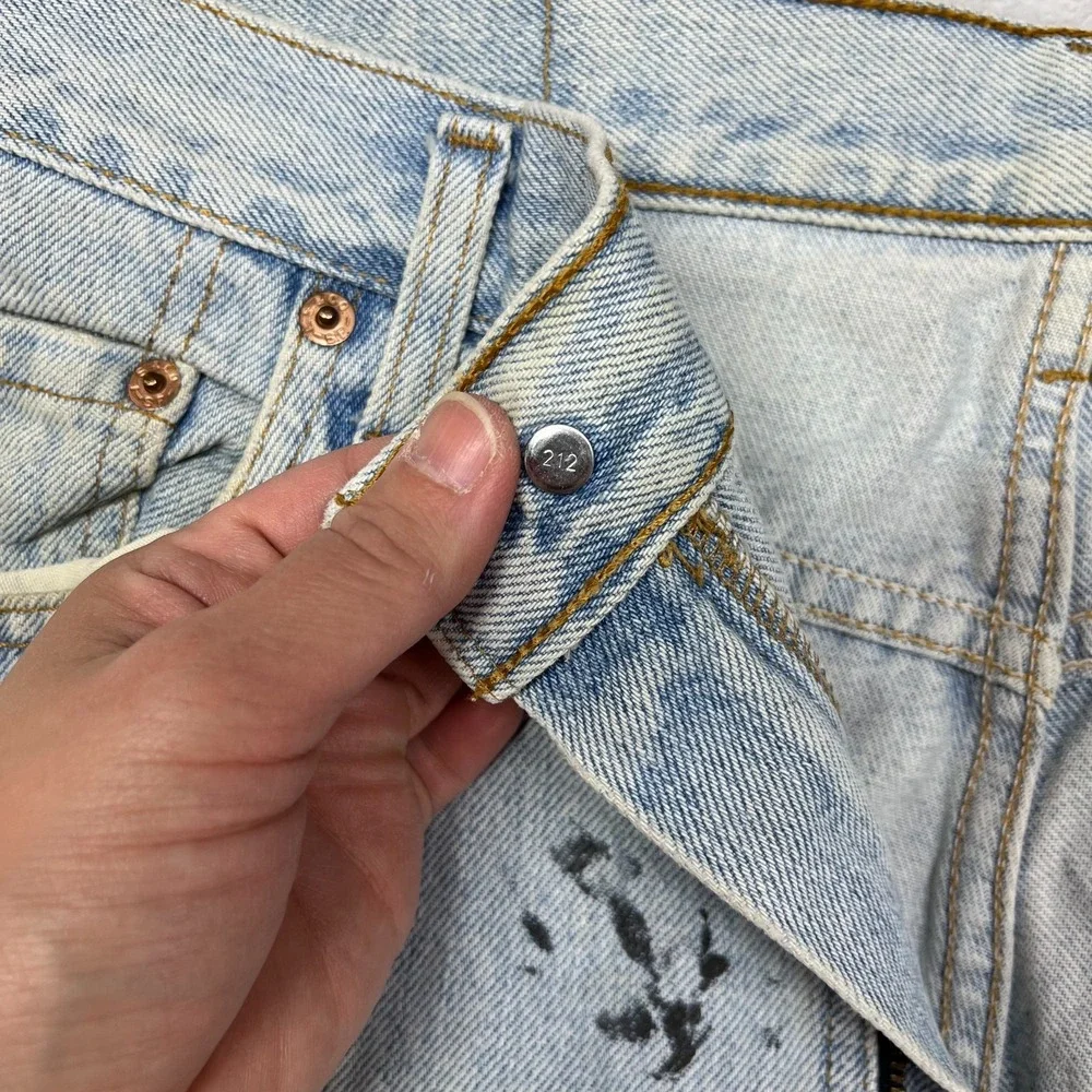 VTG Levi's 505 Regular Fit Straight Leg Jeans Men's Blue Denim Zip Fly - 35X34.5
